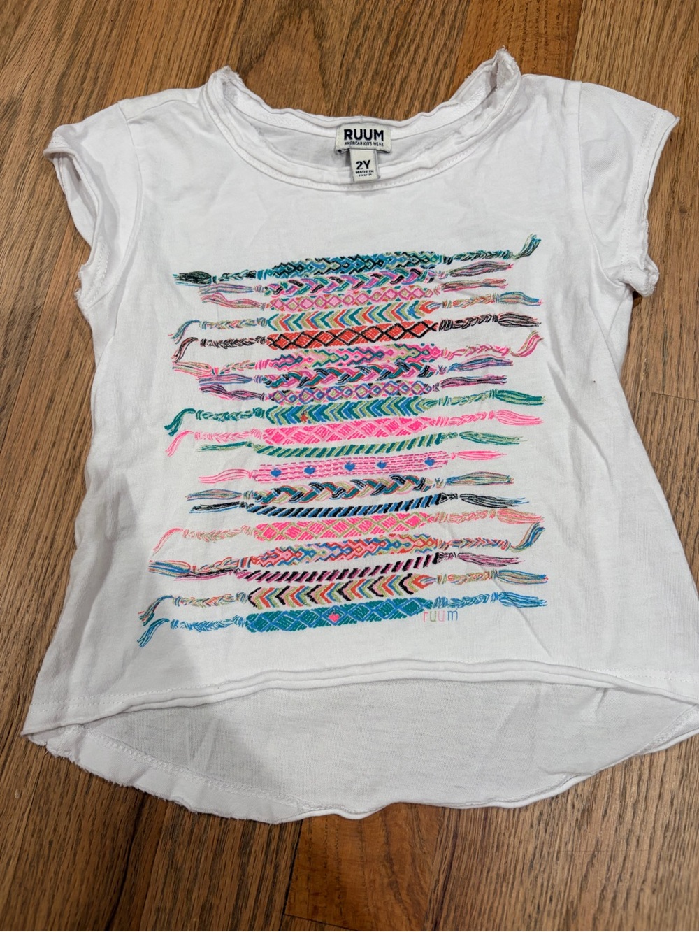 Kidpik Ruum brand toddler girl friendship bracelet tshirt